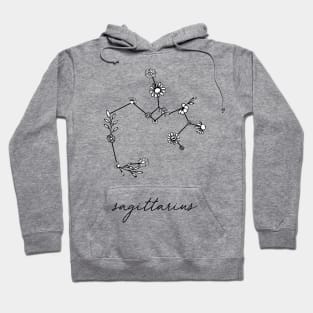 Sagittarius Zodiac Wildflower Constellation Hoodie